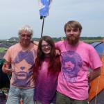 Dave ,Ellie and Tom all ready to go
